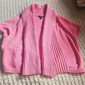 Talbots Pink Open-Front Cardigan